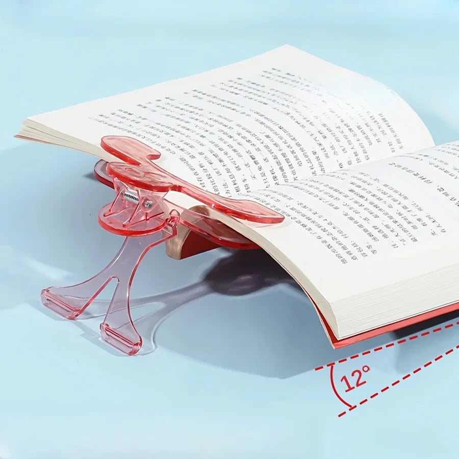 12° Support Angle Reading Aid Fixed Book Clip Anti-slip Visible Reading Book Marker additional angle