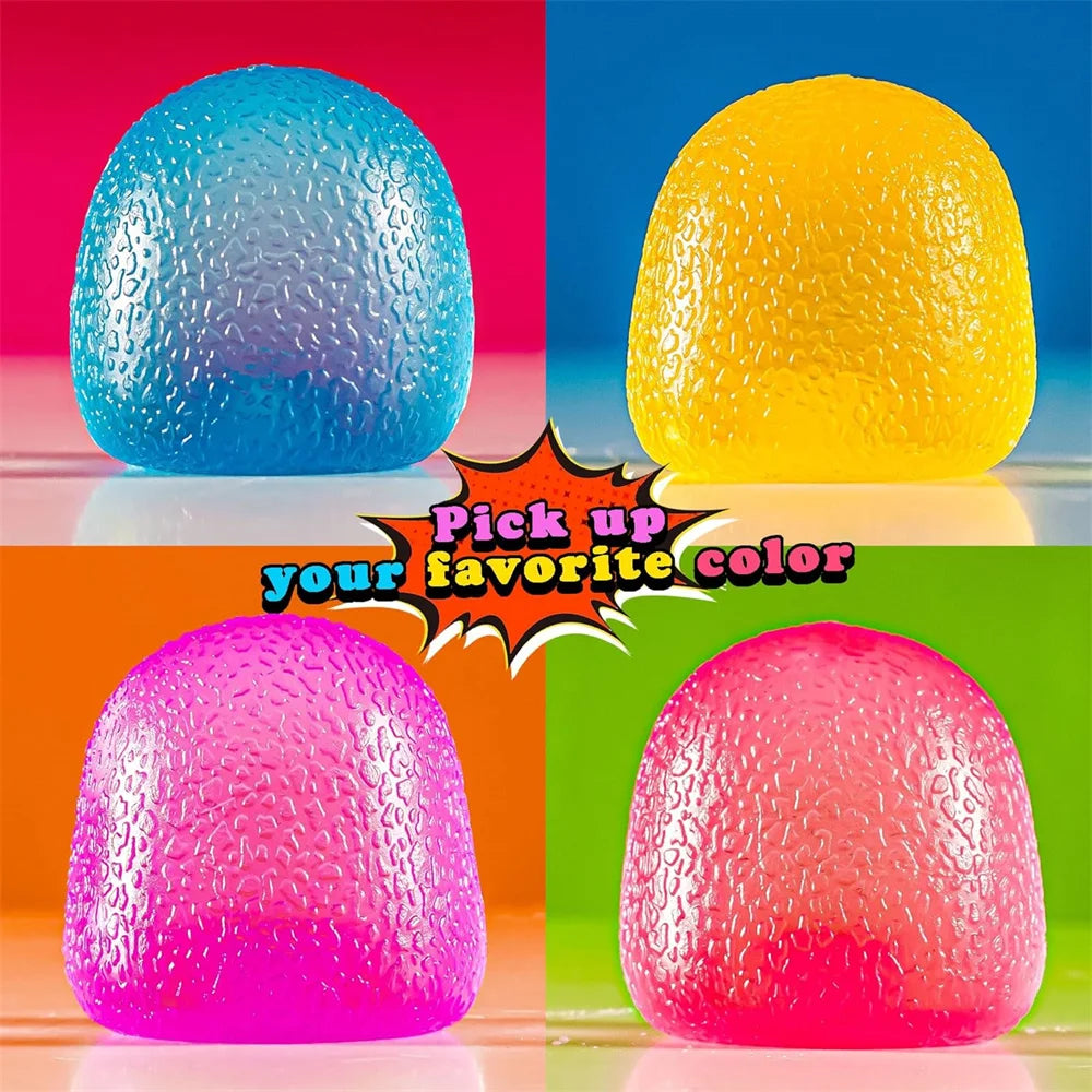 Textured Squishy Squeeze Toy | Malt Sugar Filled Stress Cube Fidget Toy