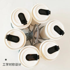 Foldable Rotatable Portable Party Wine Glass Coffee Cup Plastic Handheld Cup Holder6C alternate view