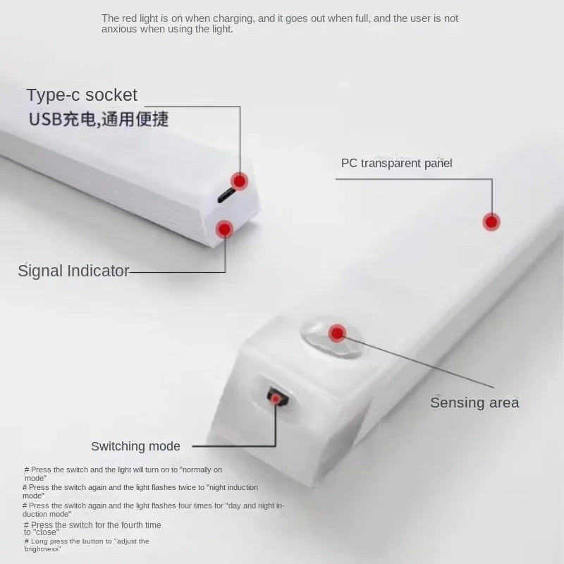 PIR Motion Sensor Rechargeable LED Night Light | Dimmable Magnetic Lamp for Closet St lifestyle view