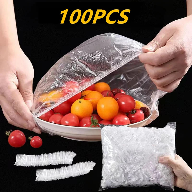 Reusable Disposable Food Cover Plastic Wrap Durable Elastic Food Lids For Bowls Elastic Plate Covers