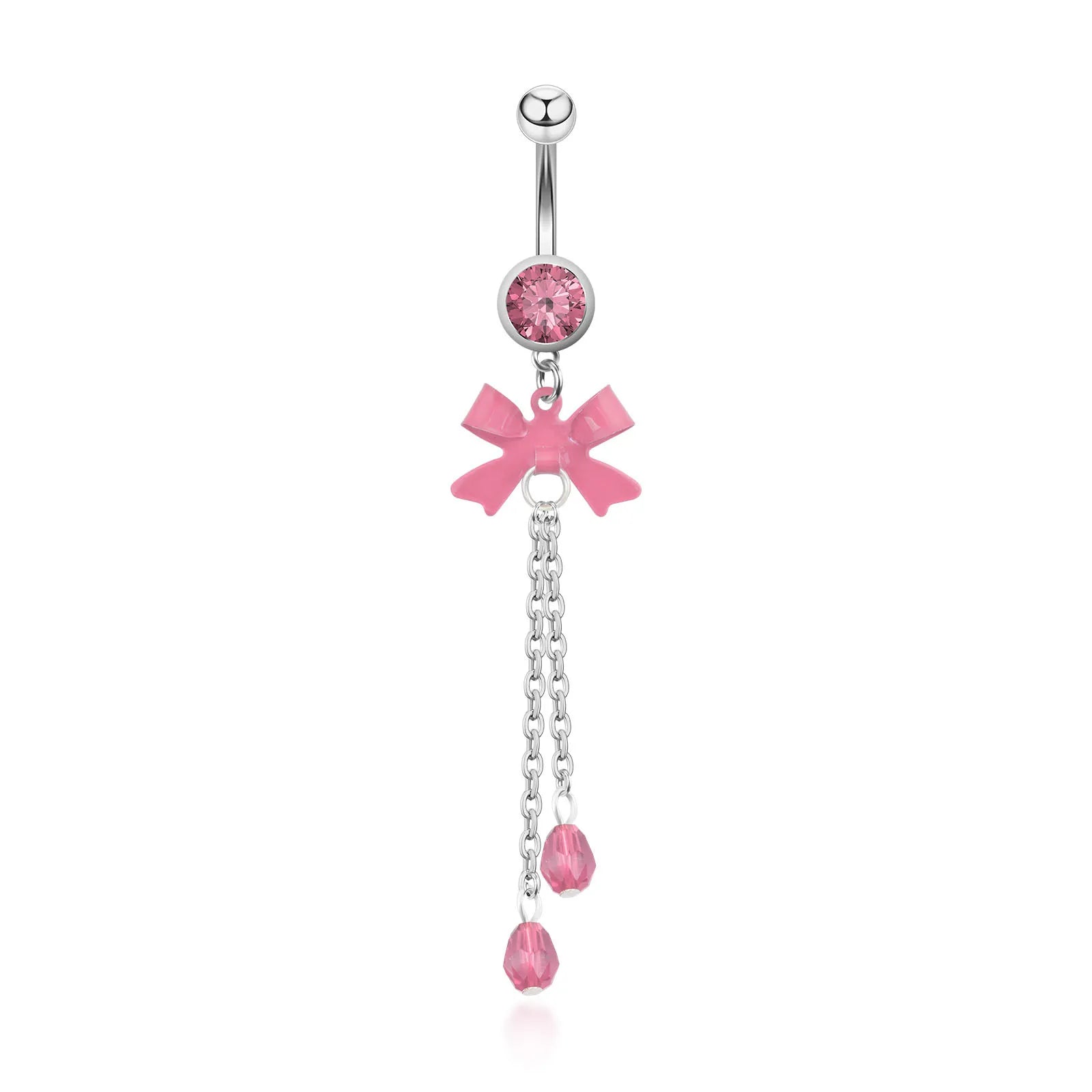 2024 New Belly Button Ring - Creative Butterfly Chain Crystal Navel Piercing Jewelry, alternate view