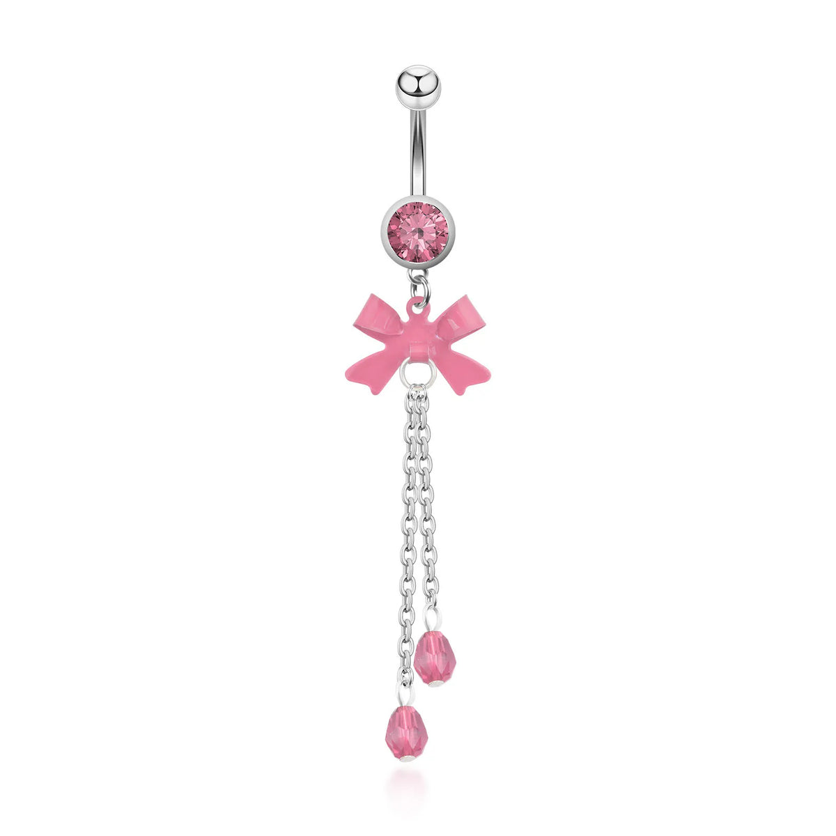 2024 New Belly Button Ring - Creative Butterfly Chain Crystal Navel Piercing Jewelry, alternate view