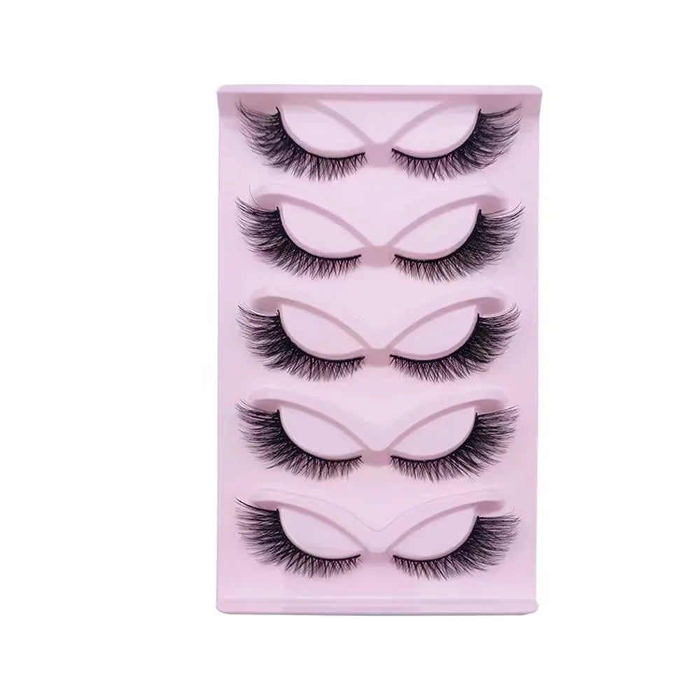 5 Pairs Cat Eye Lashes 21mm Long Lashes Cat Eye Look Wispy Lashes Eye End Elongated S alternate view