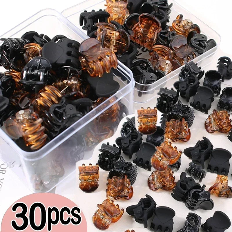 10-100pcs Small Hair Claw Clips for Women Girls Korean Mini Black Transparent Plastic Clips Hairpin Kid Hair Styling Accessories