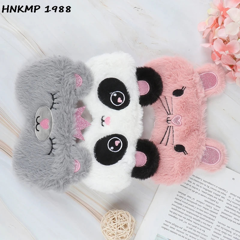 Cute Panda Eye Mask | Plush Sleep Eye Cover for Travel lifestyle view