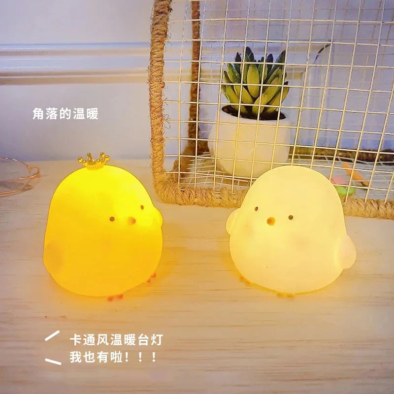 Cute Chicken Night Light | Soft Glow Bedside Lamp for Kids Room detail view