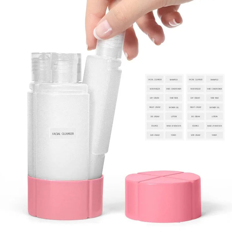 4-in-1 Leak-Proof Bottle 4 * 60ml for Travel Gym Camping Carry-On Travel Size Toile additional angle