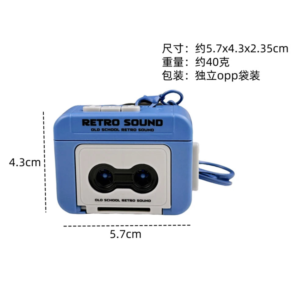 Recorder Keychain Mini Recording Music Box Pendant Keyring Backpack Ornament Birthd additional angle