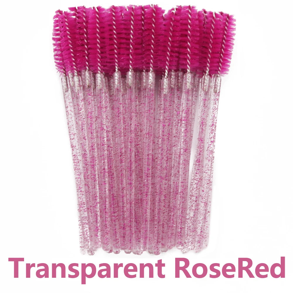 ANNAFRIS 50Pcs Eyelash Brush Soft Head Spiral Crystal Eyebrow Brush Lash Extension Br alternate view