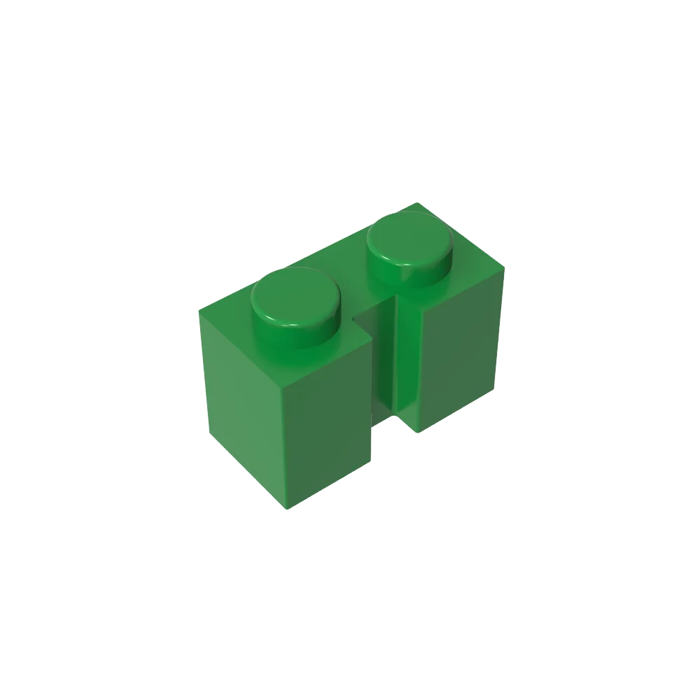 Gobricks GDS-798 Brick 1x2 with Groove | Compatible Building Block for DIY Sets close-up view
