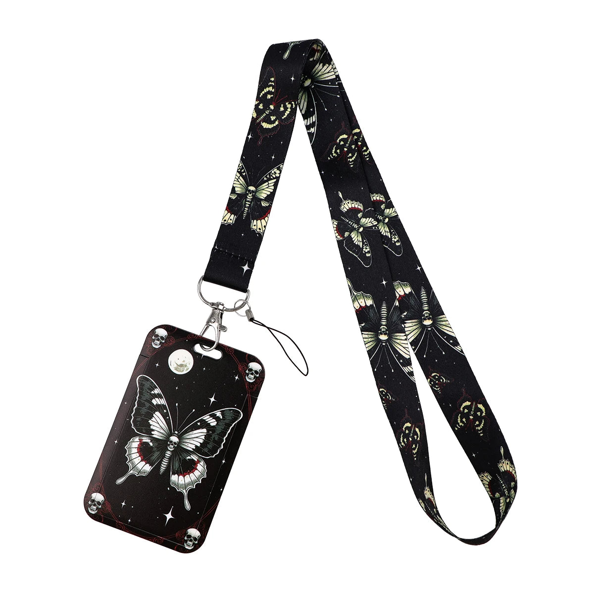 Human Skeleton Lanyard Card Holder Neck Strap for key ID Card Phone Straps Badge Ho additional angle