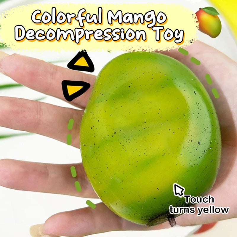 Color Changing Mango Mochi Squishy Toy | Slow Rebound Stress Relief lifestyle view