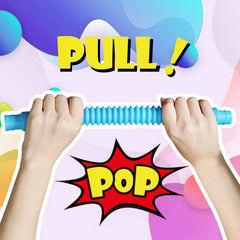 4 Pack Pop Tube Sensory Fidget Toy 4pcs Random Colorful Heavy-Duty for Construction Ed close-up view