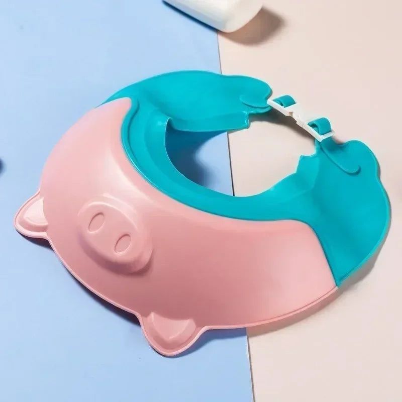 Baby Shower Cap with Adjustable Eye Protection | Waterproof Bath Shampoo Visor for Kids detail view