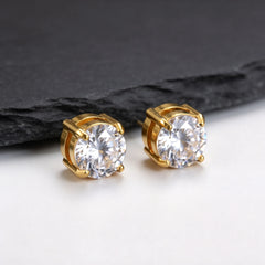 Hip-hop Zircon Magnetic Clip Earrings for Men Women,Anti Allergy Stainless Steel Non Pie detail view