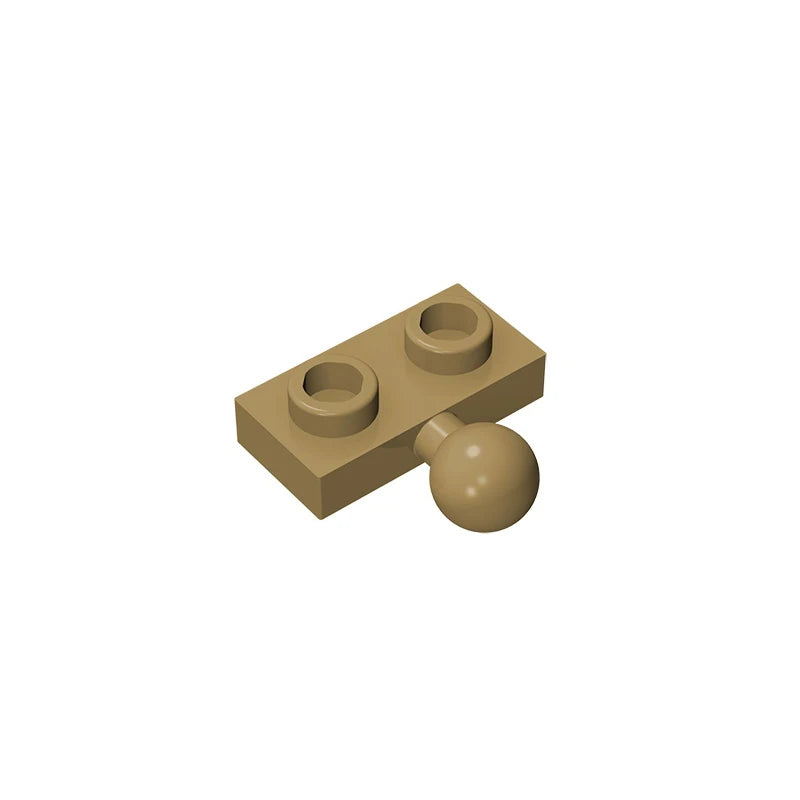 Plate, Modified 1 x 2 with Tow Ball on Side | Gobricks Building Block close-up view
