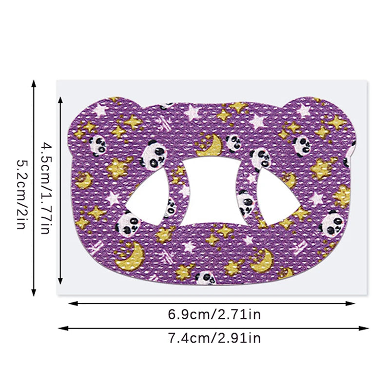 Cartoon Bear O-Shaped Mouth Tape for Kids | Anti-Snoring Sleep Aid additional angle