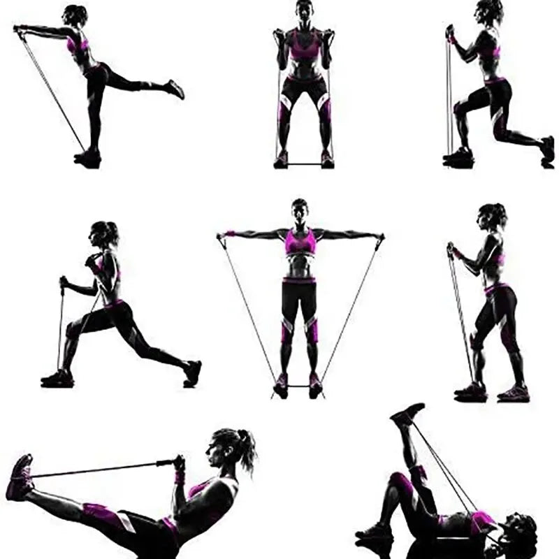 Resistance Bands with Handles | Exercise Bands for Home Strength Training close-up view