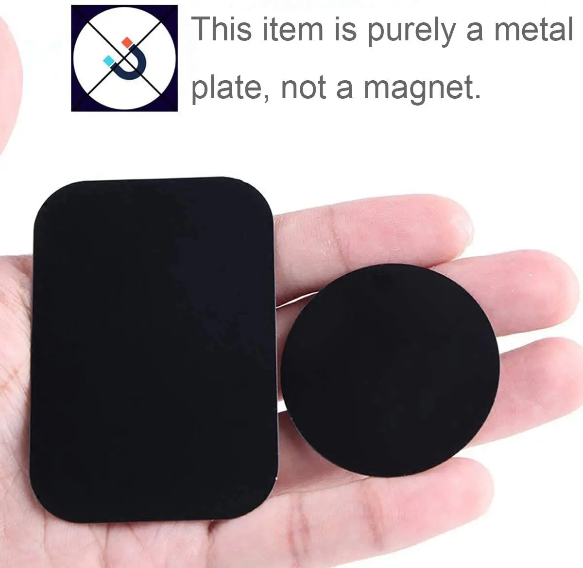 5pcs/Set Metal Disk Plate for Magnetic Phone Holder Black Iron Sheet Disk Sticker Car Phone Magnet Stand Accessories for car