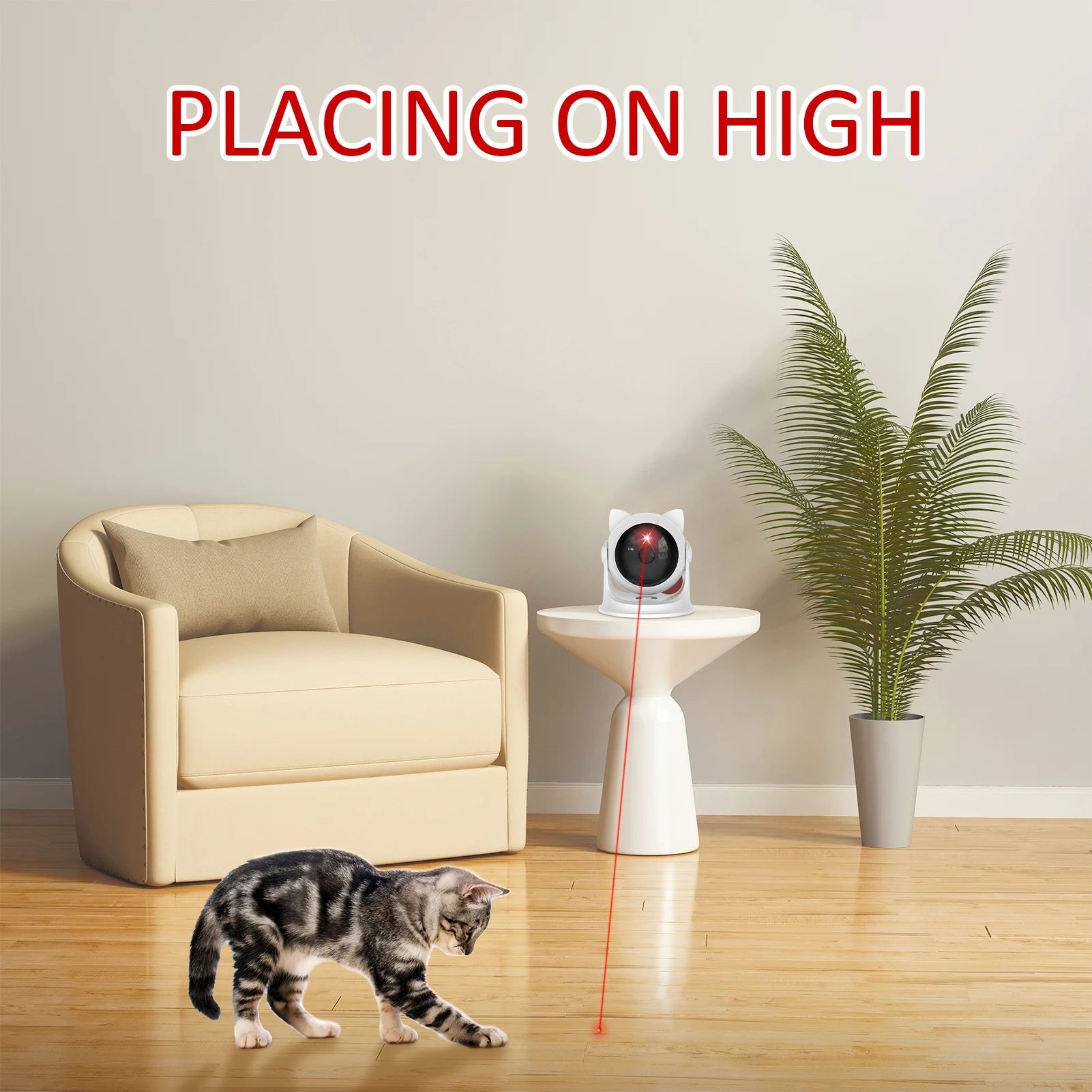 Automatic Cat Laser Toy – Rechargeable Interactive