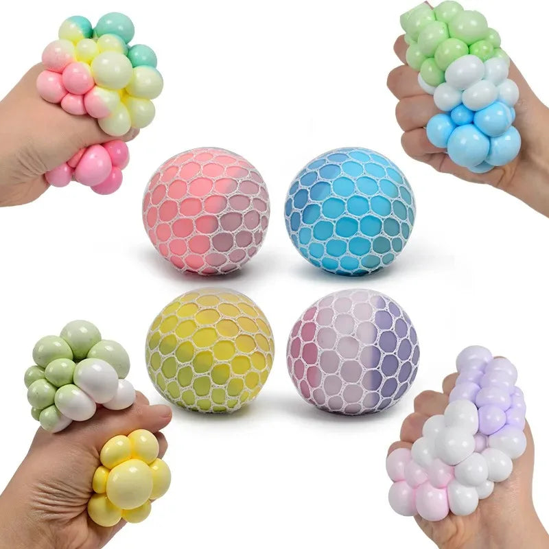 Rainbow Bead Stress Ball Squishy Balls Fidget for Adults Stress Relief Sensory Sticky Ba detail view