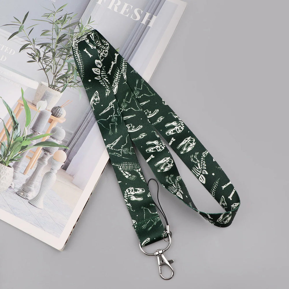 Cartoon Dinosaur Lanyards for Keys Phone Straps ID Card USB Badge Holder Keychain Key lifestyle view