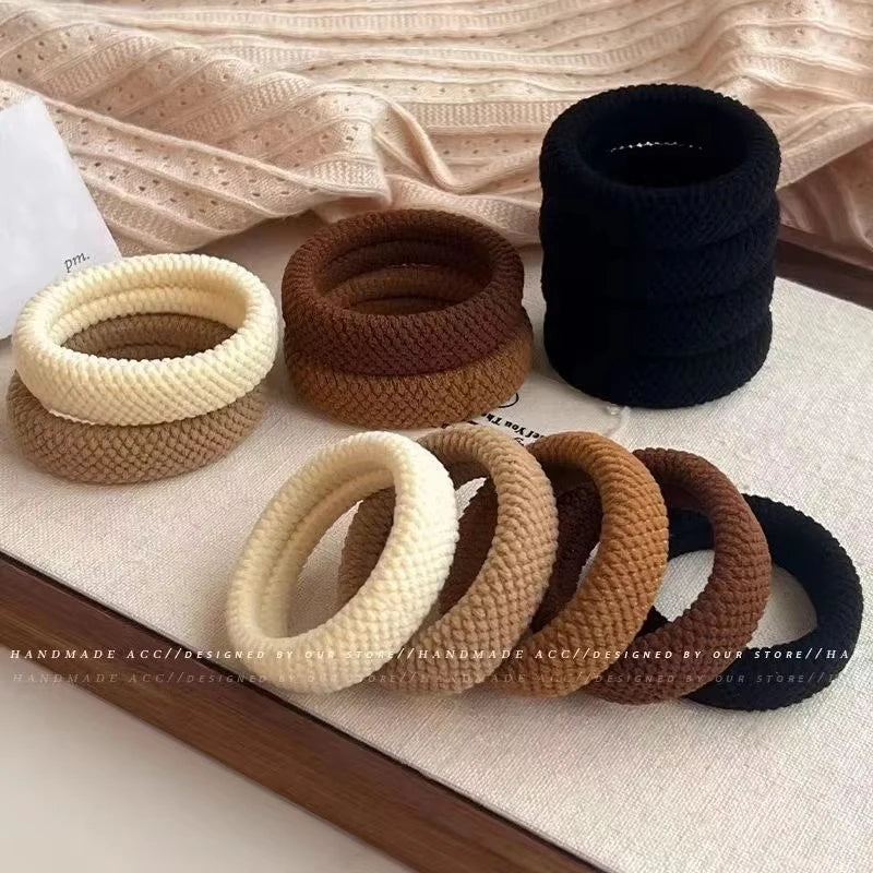 5/10 Mix Color High Elasticity Thickened Versatile Simple Scrunchies Hair-Friendly Random Color Hair