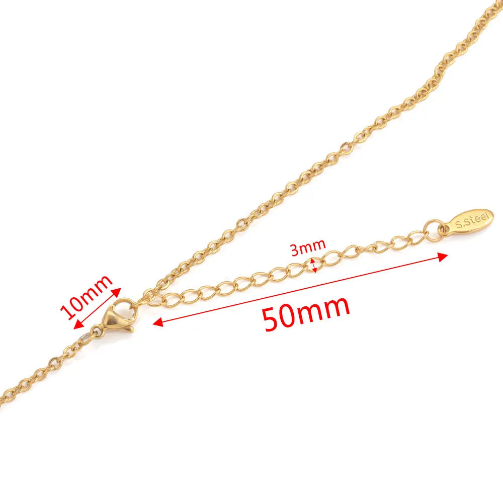 10pcs Stainless Steel Extension Extended Tail Chains With Lobster Clasps For Bracelet Ne detail view