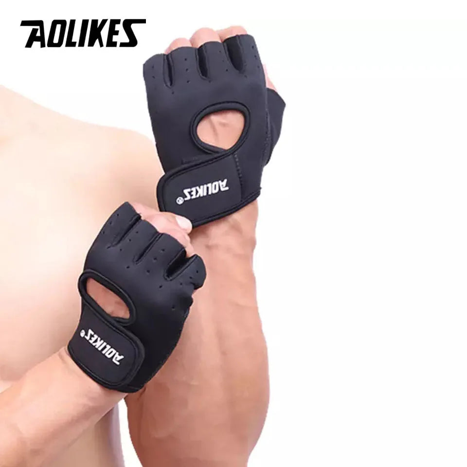 AOLIKES Breathable Workout Gloves | Fingerless Gym Gloves for Weight Lifting and Cycl alternate view