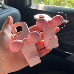 1pcs Cute Bow Pink Car Seat Back Hook Non Marking Headrest Hanger for Purse Umbrella Grocery Bag Car