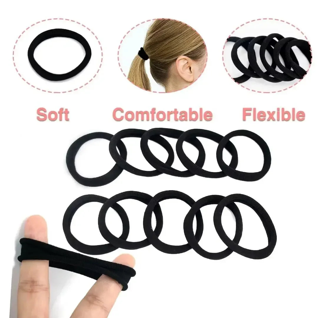 30-200 pieces of women's hair accessories, basic headband, headband tie, ponytail hold close-up view