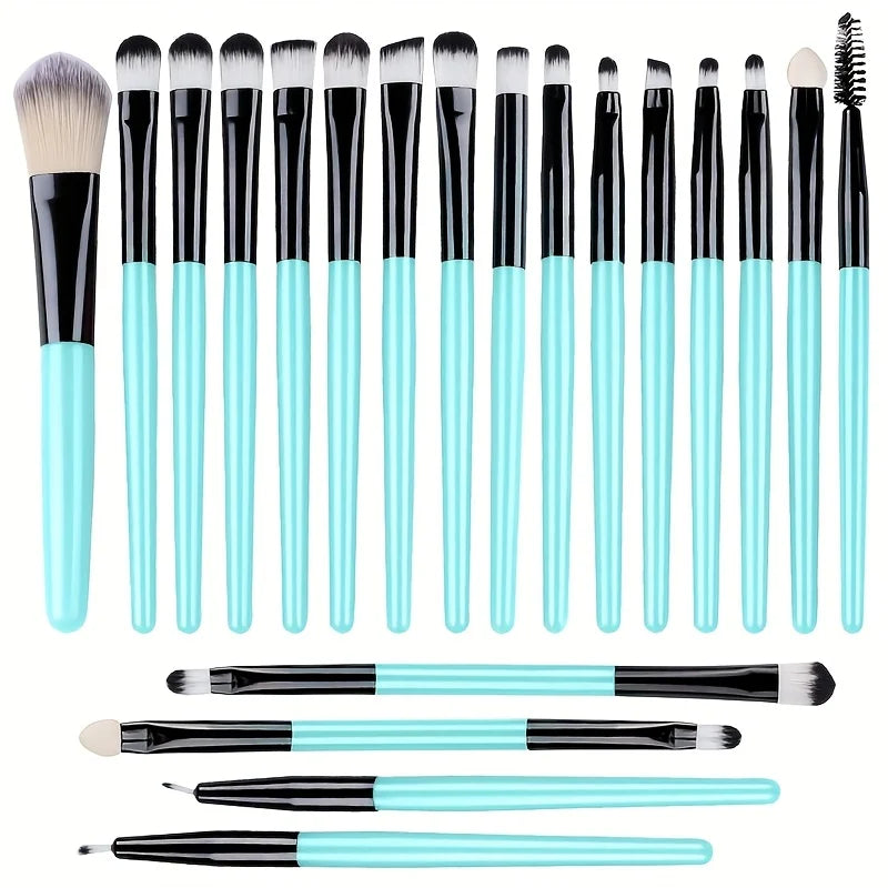 20pcs Eye Makeup Brush Set Portable Soft Makeup Brushes Beauty Tools Foundation Eyesha close-up view