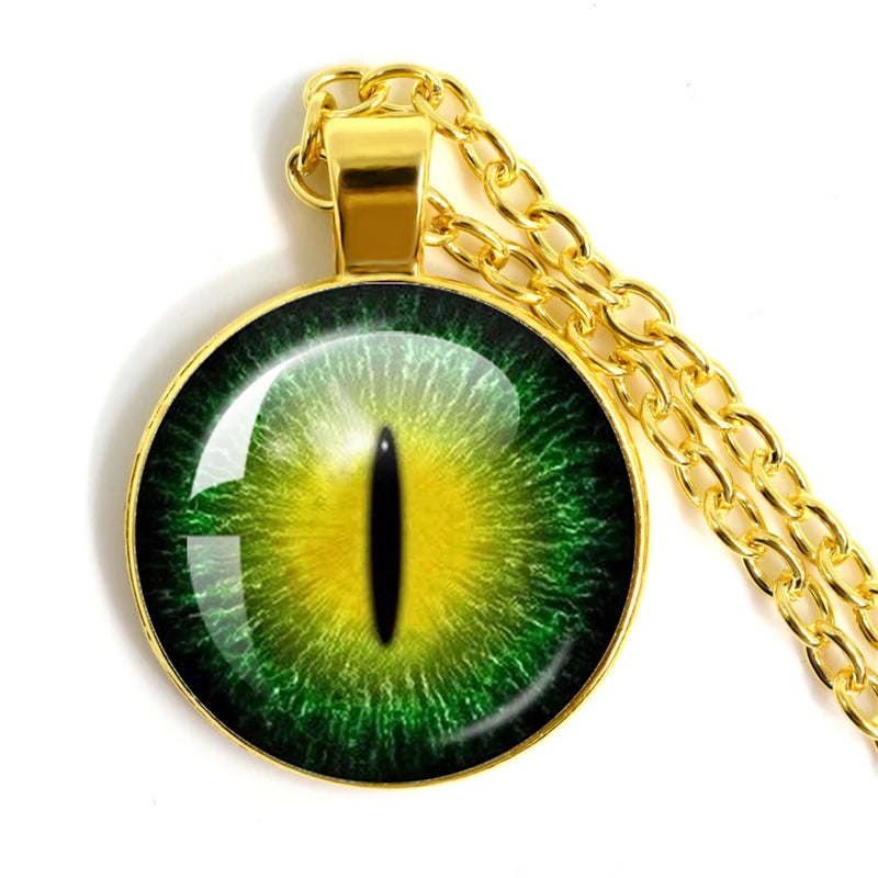 Fashion Evil Eye Pendant Necklace | Trendy Glass Cabochon Jewelry Gift lifestyle view