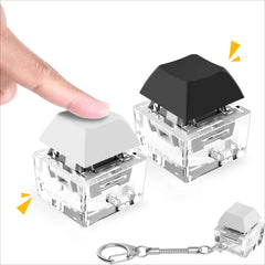 Keyboard Fidget Keychain Decompression Toys Keyjcap Clicker Fidget Toy Stress Relief Fingertip