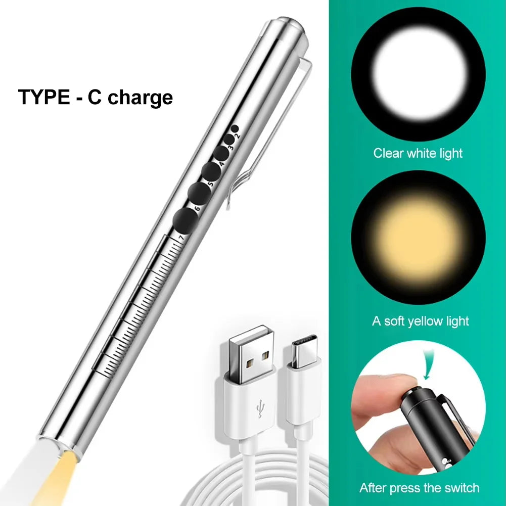 Mini Portable Penlight LED Flashlight | USB Rechargeable Medical and Outdoor Torch alternate view