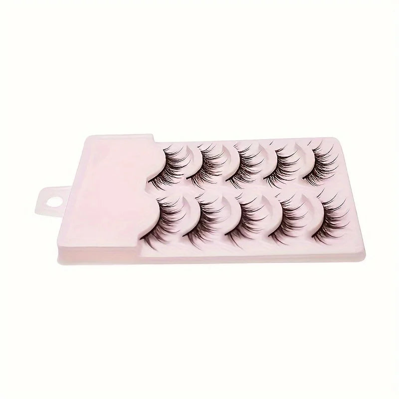 5 Pairs of Cartoon Style 3D False Eyelashes Fluffy and Soft for Natural Looking, Enhanci detail view