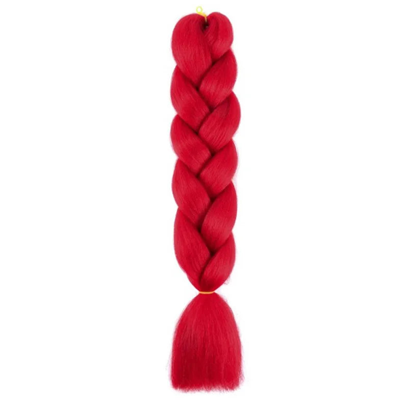 Synthetic 24Inch Jumbo Braids Extensions Long Yaki Straight Braiding Hair Afro Ombre Col detail view