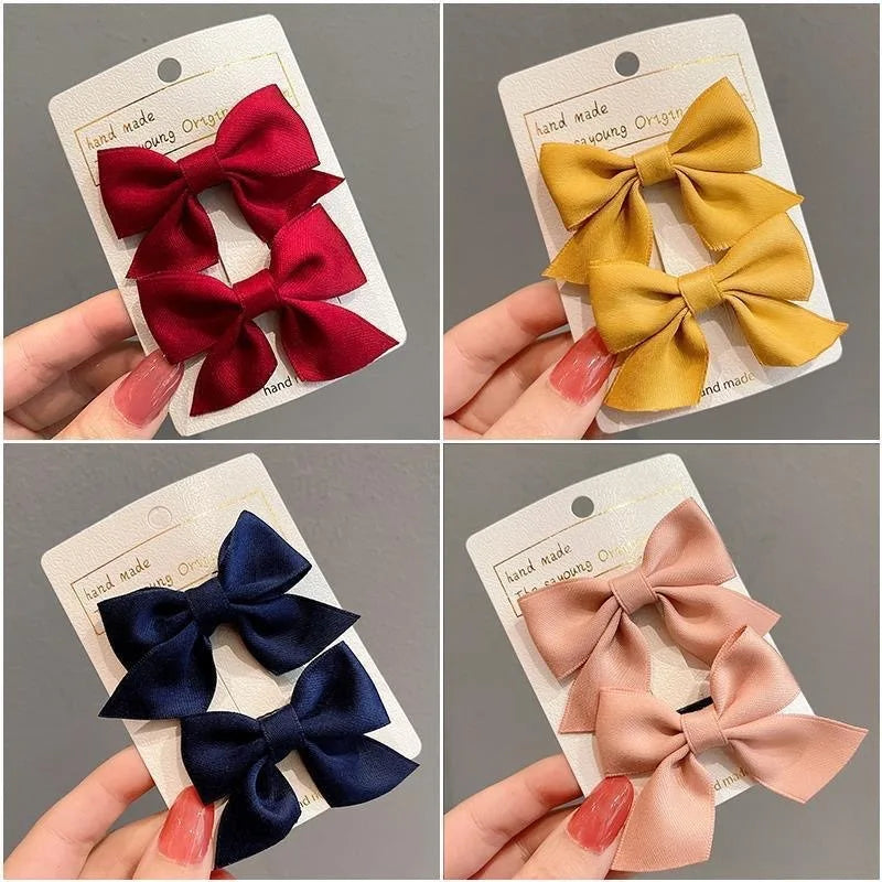 2Pcs Bow for Hair for Girls Sweet Ribbon Hair Barrette Hairpins for Baby Hair XKBJ12