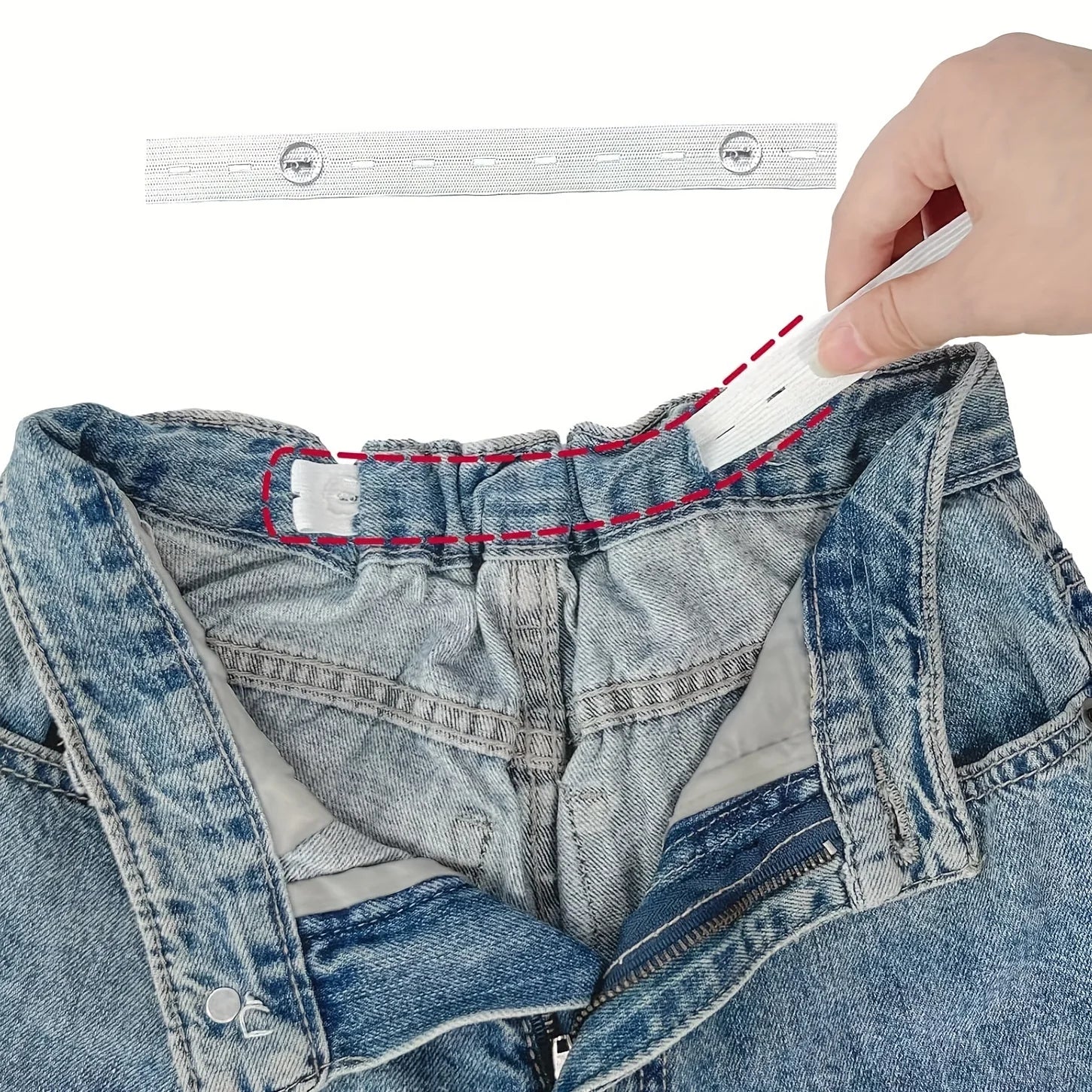 2 pieces Invisible belt tightener set Sewing tools Seamless trouser buckle adjuster lifestyle view