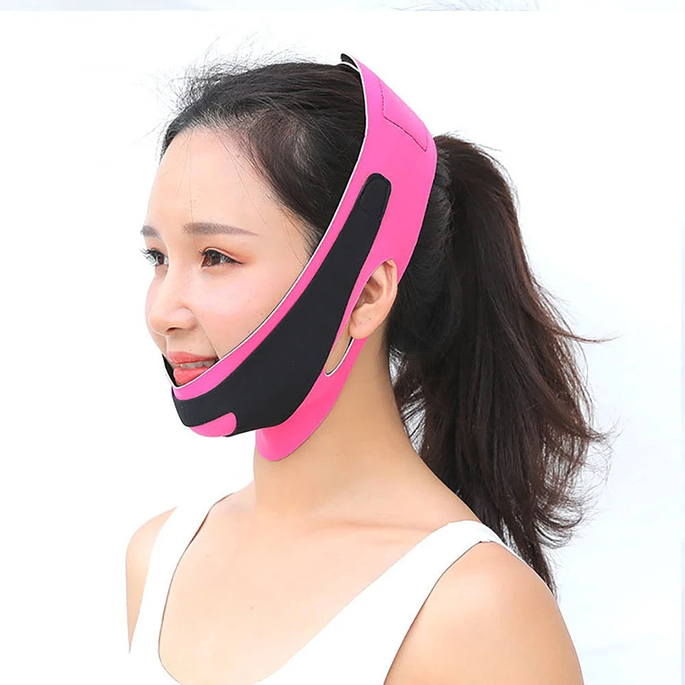 Elastic Face Slimming Bandage | V Line Face Shaper for Chin and Cheek Lift close-up view