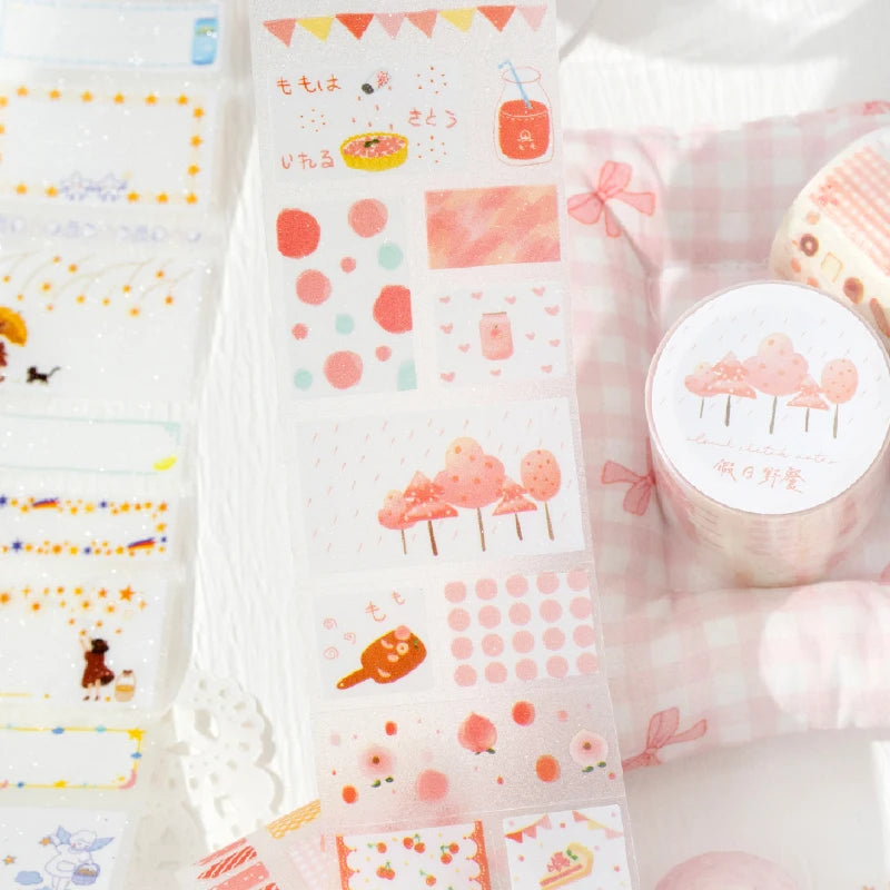 Decorative Masking Tape Roll for Junk Journal, Kraft Cards, and DIY Collage Projects lifestyle view