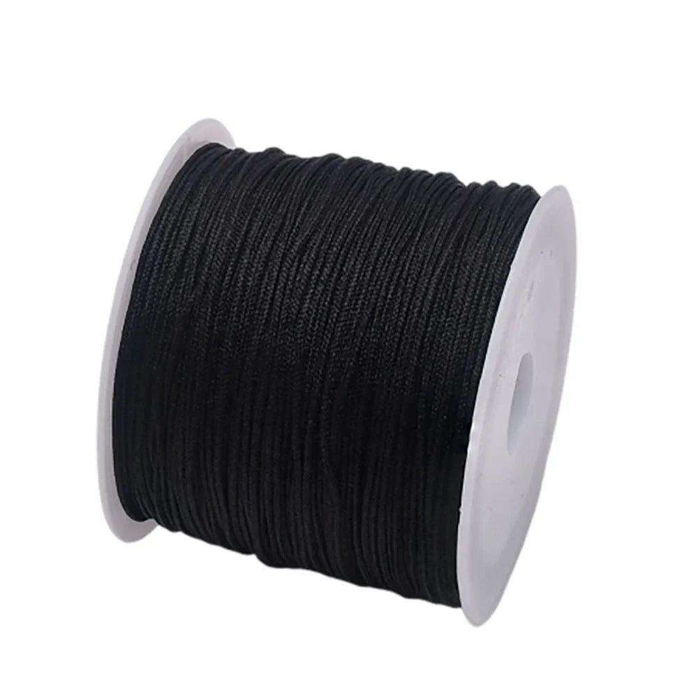 50Yds 0.8mm Crafts Nylon Cord For Jewelry Making Braided Nylon Satin String for Bracelet detail view