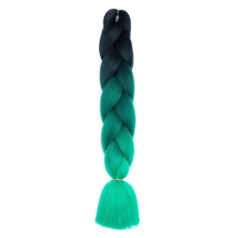 Synthetic 24Inch Jumbo Braids Extensions Long Yaki Straight Braiding Hair Afro Ombre alternate view
