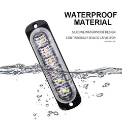 1X Truck LED Strobe Warning Light | Amber Grille Flashing Light Bar detail view