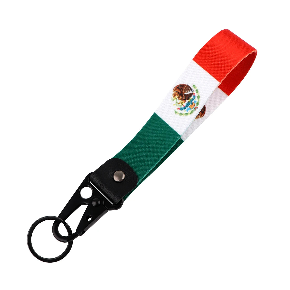 World Flag Car Keychain | Metal Key Ring for Men Women Motorcycle Lanyard additional angle