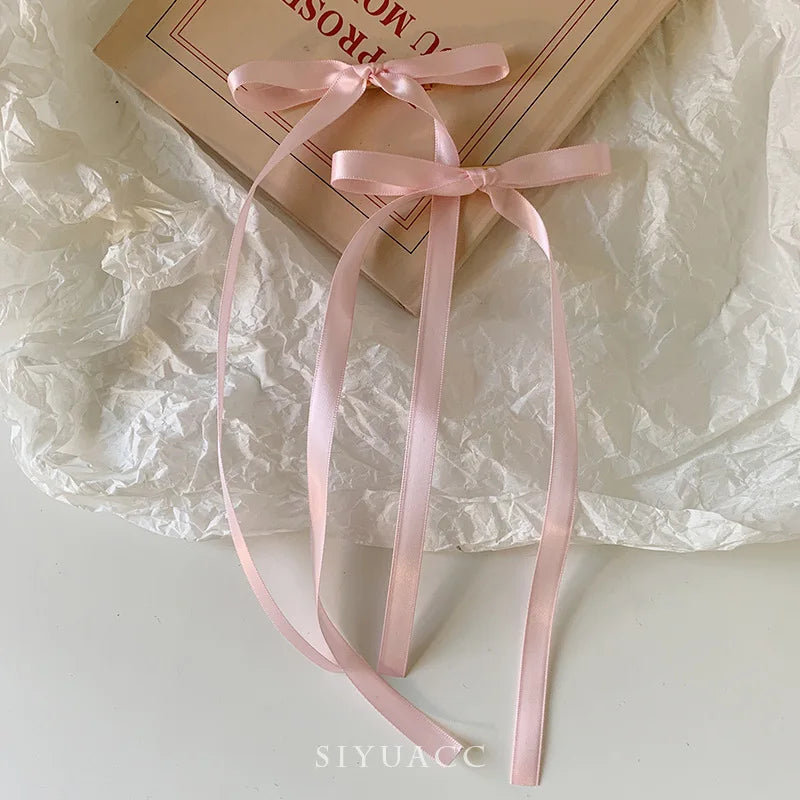2/12/36 Pcs Fashion Simple Sweet Bow Ribbon Hair Clips For Women Girls Party Hair Acc lifestyle view