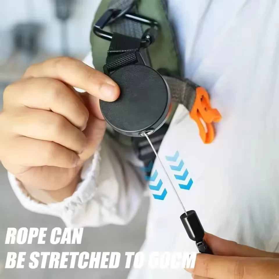 Retractable Anti-Theft Phone Holder Smartphone Safety Lanyard Stra with Carabiner Anti-D detail view