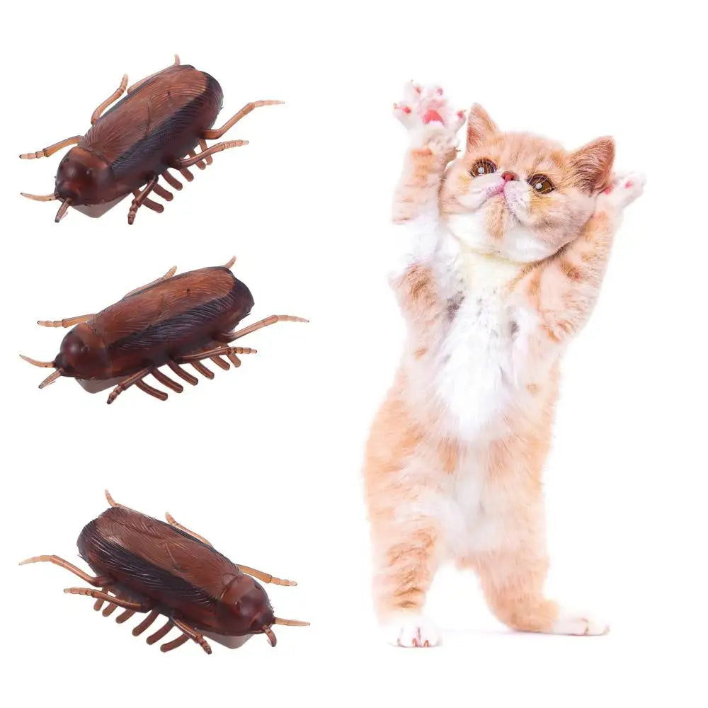 Electric Crawling Cockroach Toys Funny Simulation Fake Roach Prank Toys Trick Joke To alternate view
