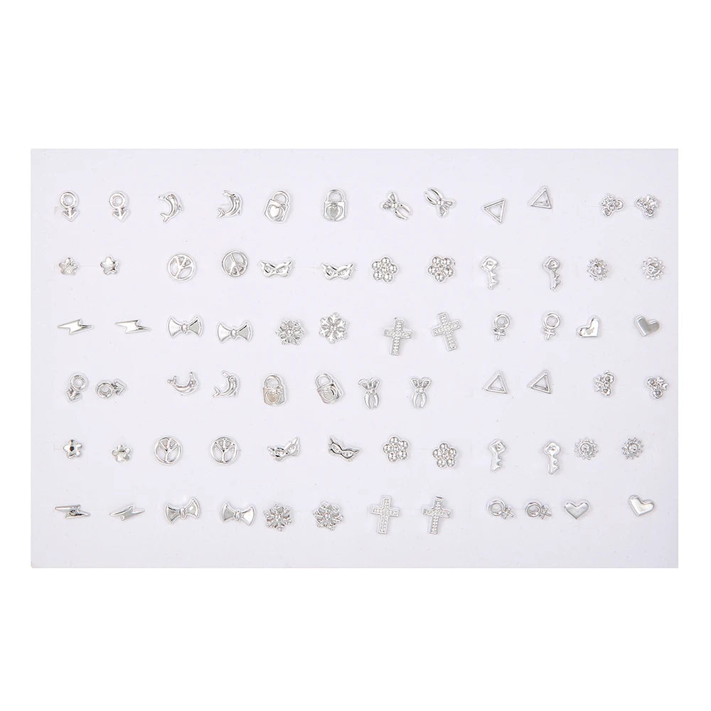Fashion Geometric 36 Pairs/Lot Mixed Styles Small Stud Earrings For Women Lady Star additional angle